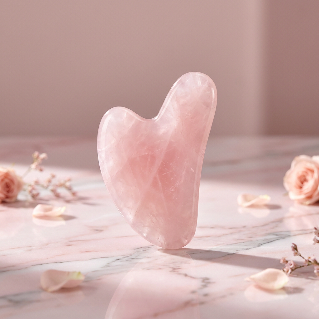 Rose Quartz GuaSha- לעיסוי פנים עדין