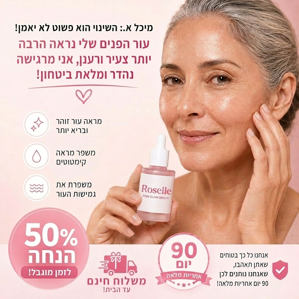 העור כבר לא נראה כמו פעם? הכירי את ™Roselle