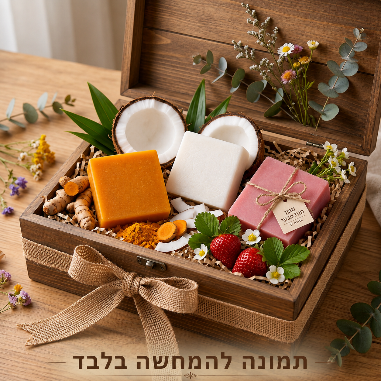 מארז הטיפוח המזין – כורכום | קוקוס | תות